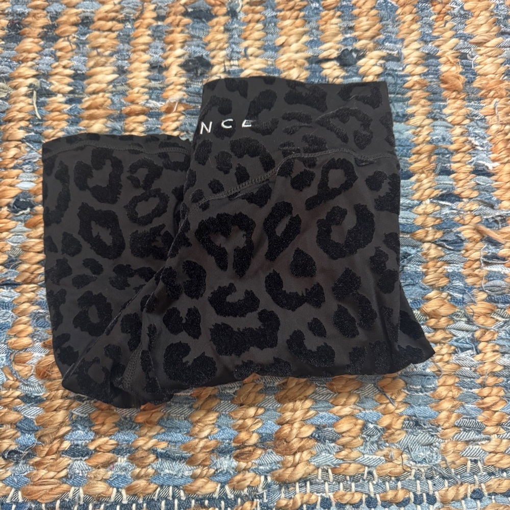 Balance Athletica Black Leopard Print Bike Shorts